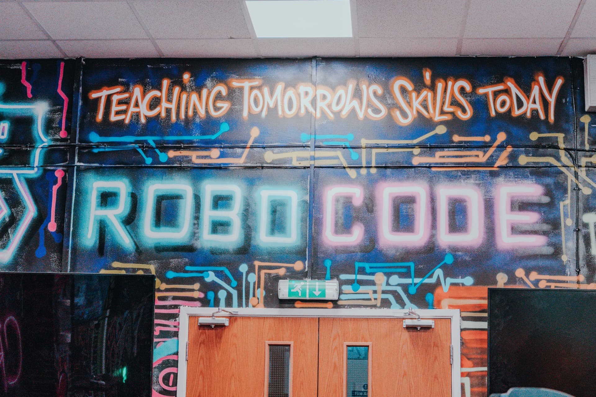 Robocode mural Teaching Tomorrows Skills Today